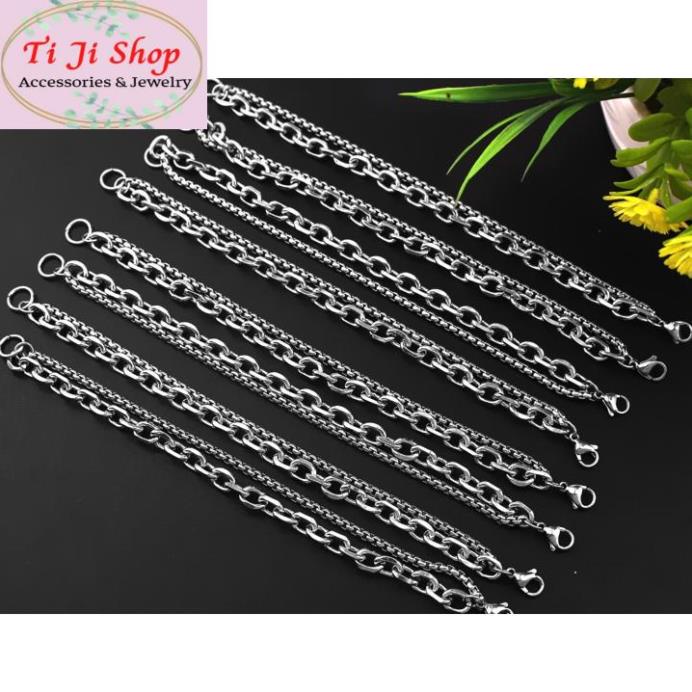 lắc tay inox 2 tầng sáng, đẹp không đen - chọn size theo yêu cầu