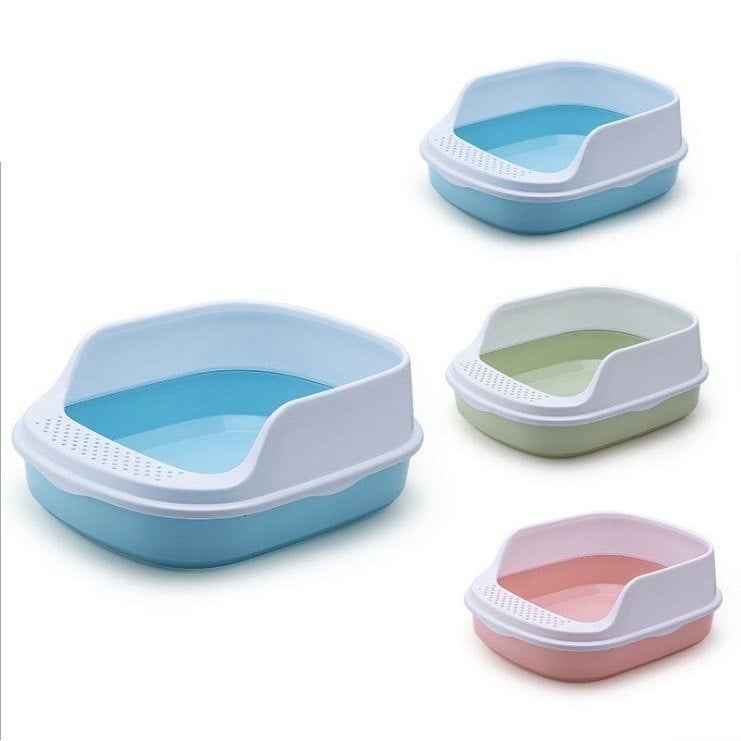 Khay vệ sinh cho mèo - Chậu đựng cát vệ sinh cho mèo kèm xẻng - thau cát vệ sinh cho mèo