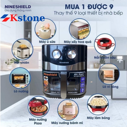 NỒI CHIÊN KHÔNG DẦU CƠ NINESHIELD 10.5L KB-8002