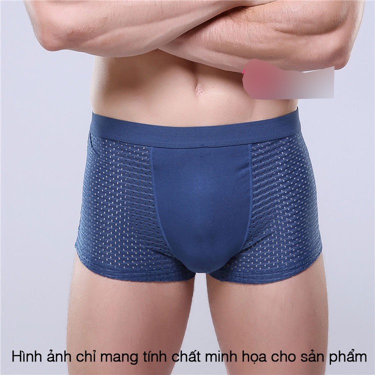 Combo 5 Quần lót nam - Quần sịp đùi boxer thông hơi Nhật siêu mát, siêu mịn