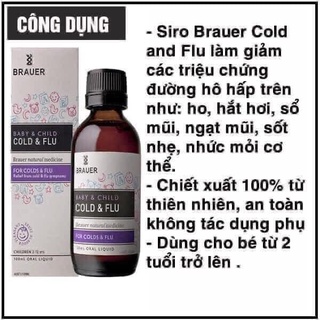 Siro Brauer Úc Cold and Flu 100ml