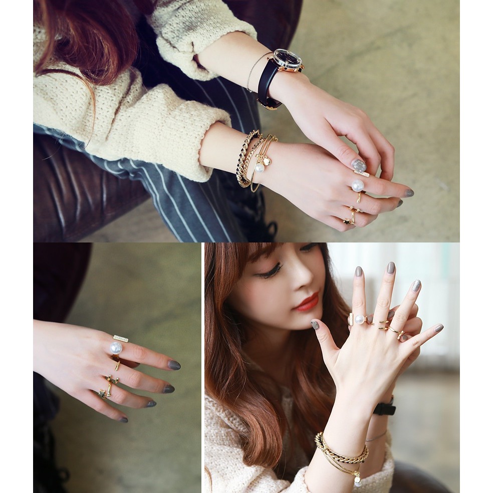 Set nhẫn 3 chiếc châu to