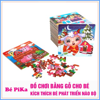 Combo 10 tranh ghép hình gỗ 20 mảnh cho bé