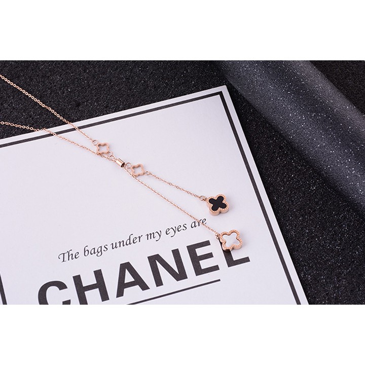 Dây chuyền nữ ttian hoa L V rớt cách điệu siêu đẹp, bền màu, chuẩn thời trang