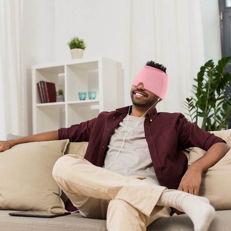 Băng Quấn Đầu Và Đầu Giảm Đau Có Hạt Gel Cho Liệu Pháp Nóng Lạnh Migraine