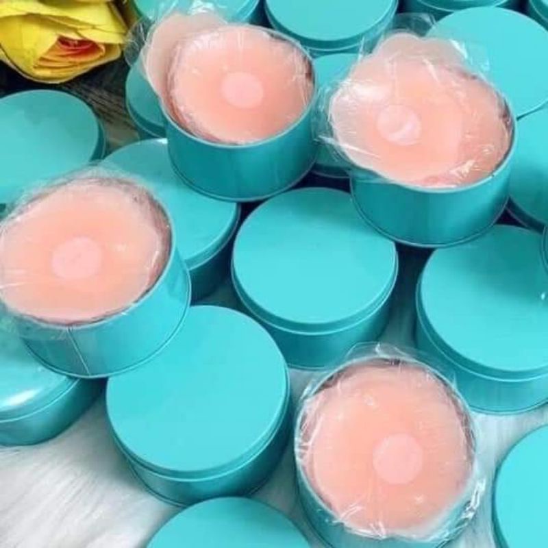 Set Hộp 10 Miếng Dán Nhũ Hoa Silicon Tàng Hình Dùng Nhiều Lần Siêu Rẻ Siêu Đẹp