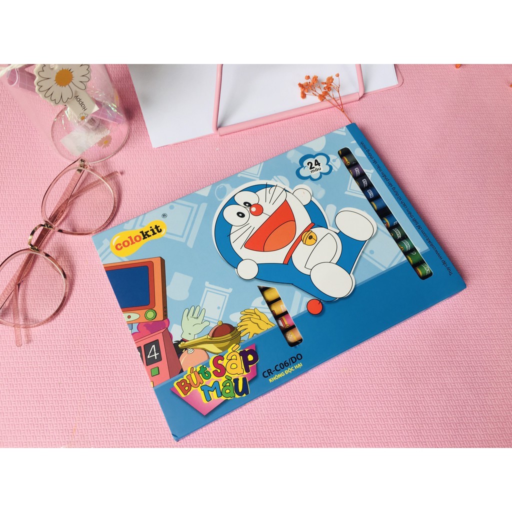 [Mã BMINCU50 giảm 50K đơn 250K] Bút Sáp Màu Doraemon CR-C06/DO Thiên Long