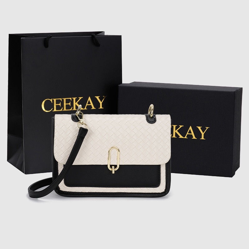 🌸Hàng Order🌸 Túi Xách Nữ CEEKAY Da Trơn Họa Tiết Dập Viền Nắp Gập Khóa Cài Quai Da Sang Chảnh Nữ Tính 🌸Hàng Quảng Châu