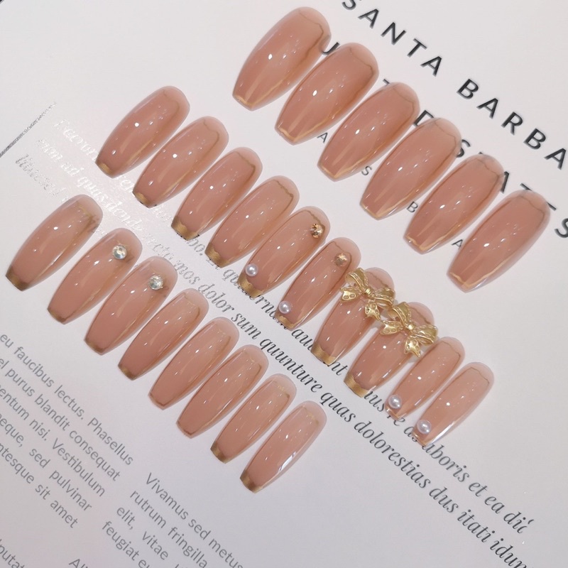 Set 24 móng giả D295, đính đá cao cấp