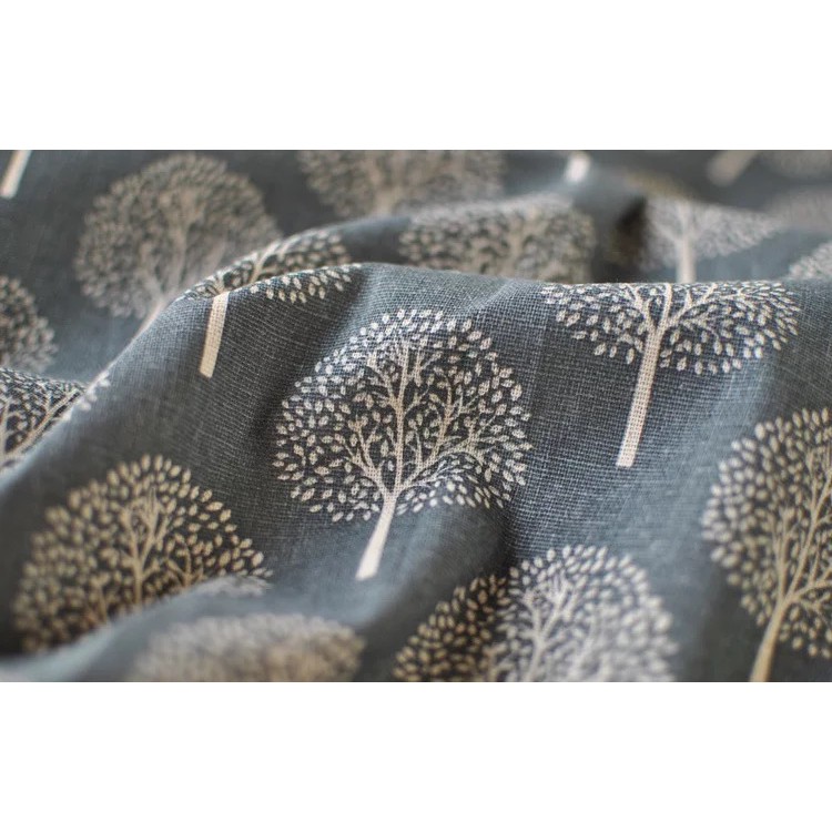 Vải linen họa tiết Họa tiết cây xám V-A06