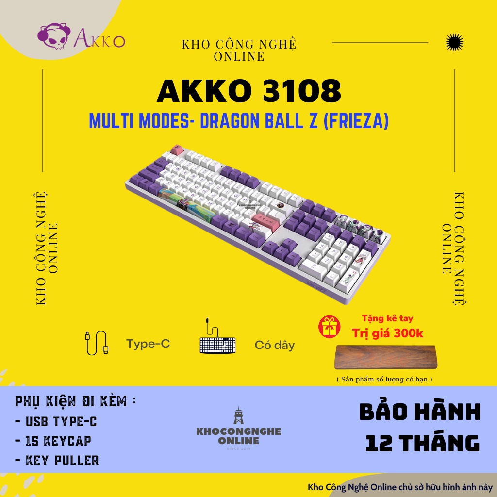Bàn phím cơ AKKO 3108 Dragon Ball Z – Frieza