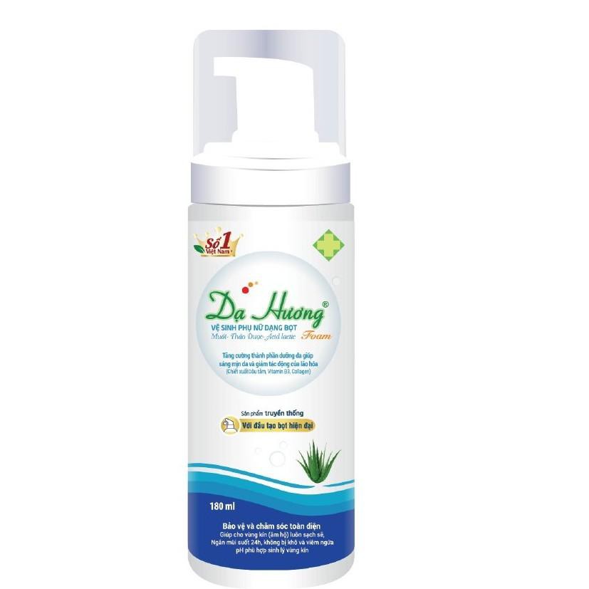 Dung dịch vệ sinh phụ nữ cao cấp dạng bọt 180ml Dạ Hương Lô Hội (Dạ Hương Sensi) - Đặc chế cho da nhạy cảm DH2 01