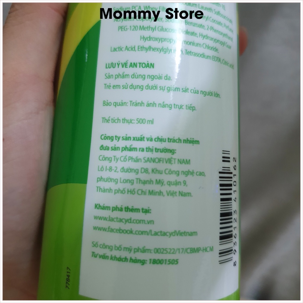 Sữa tắm gội đa năng cho bé Lacta thành phần tự nhiên Organic Acid, Vitamin 500ml