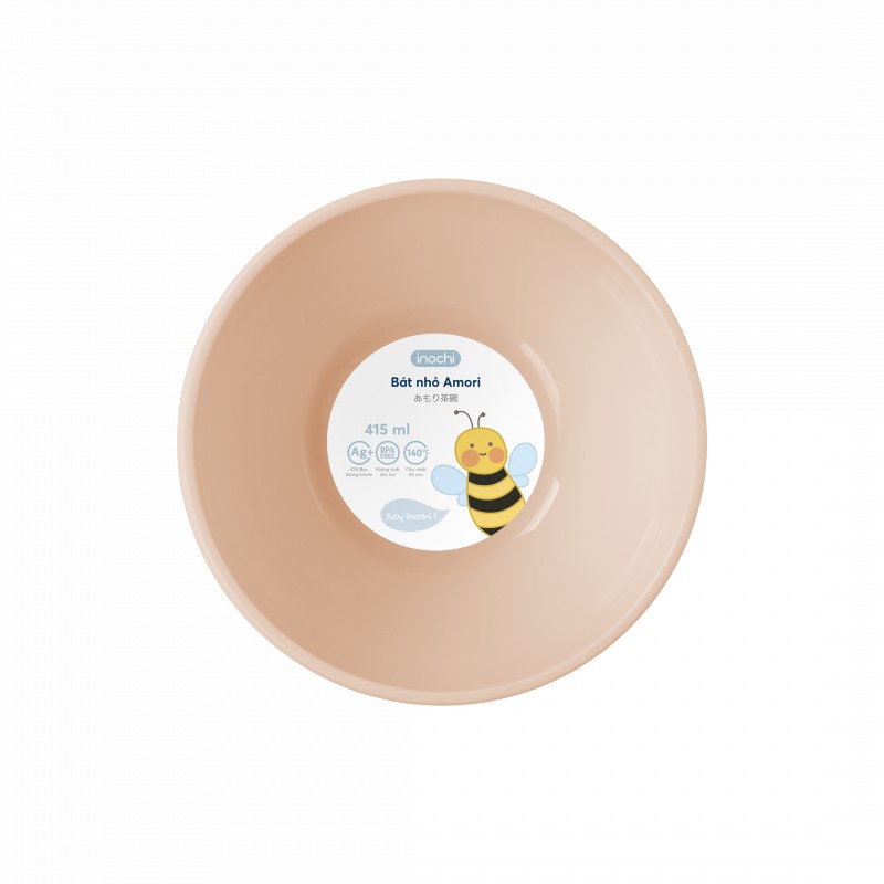 Bát ăn cơm ăn dặm nhựa Inochi Amori cho bé chịu nhiệt chịu nhiệt 415ml
