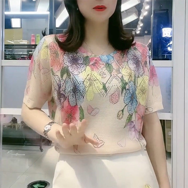 Áo Thun Ngắn Tay plus size Thời Trang Mùa Hè Hàn Quốc Dành Cho Nữ