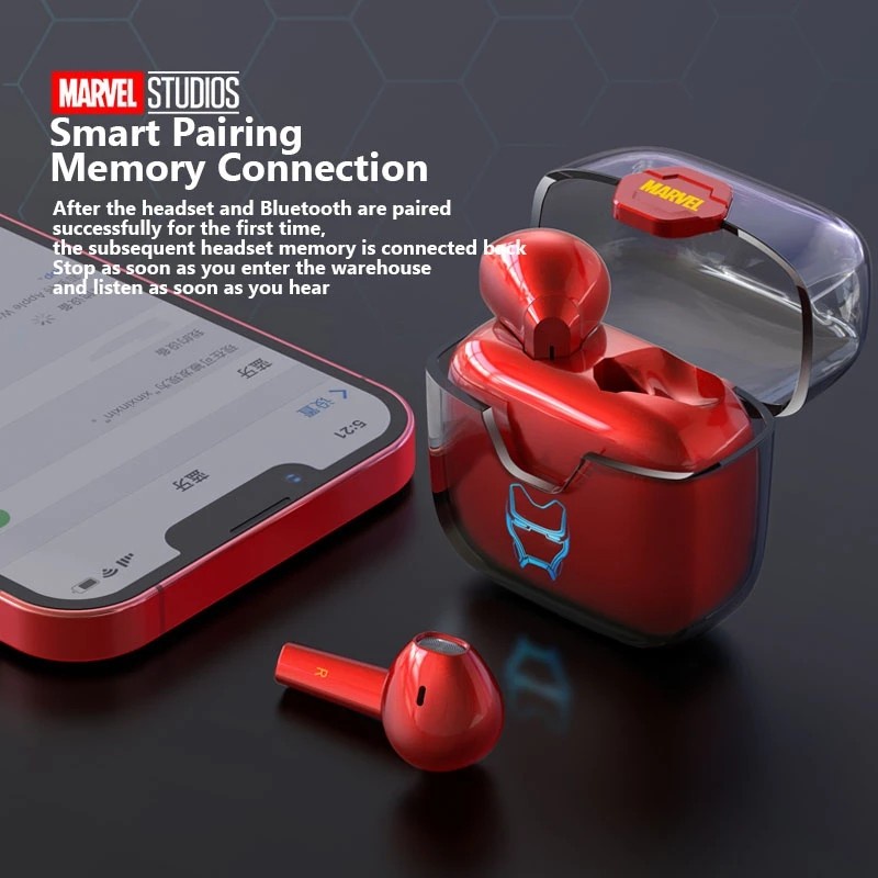 Tai nghe nhét tai DISNEY BTMV18 không dây Bluetooth âm thanh nổi độ trễ thấp thời lượng pin dài với micro chống nước
