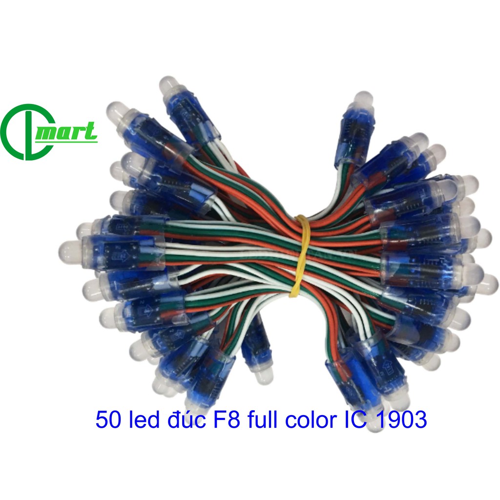 Led đúc F8 fullcolor 1903/1916/8206 (50 led)