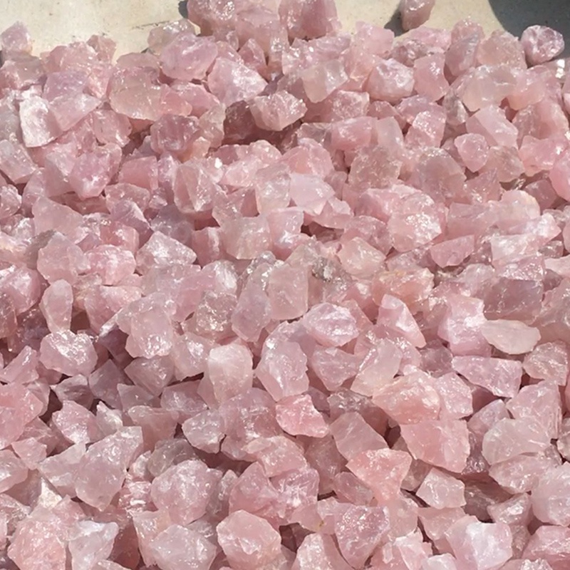 50g Đá Thạch Anh Hồng Thô Tự Nhiên Dùng Trang Trí Bể Cá