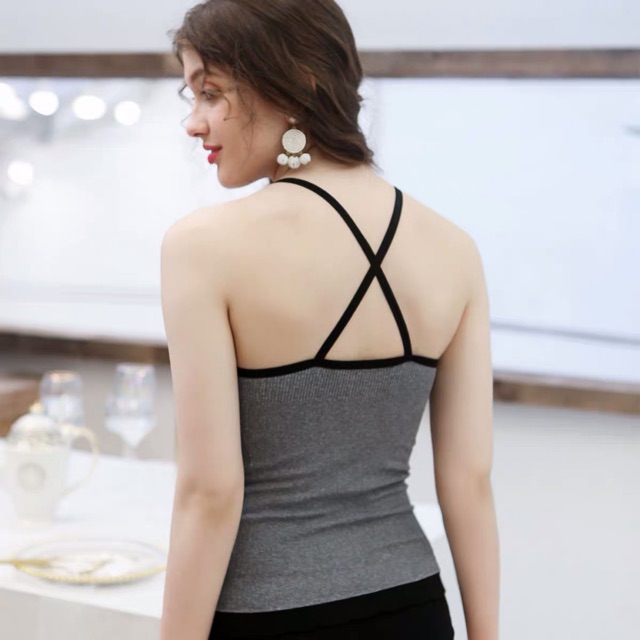 Áo thun 2 dây có đệm ngực hàng Quảng Châu loại 1 | BigBuy360 - bigbuy360.vn