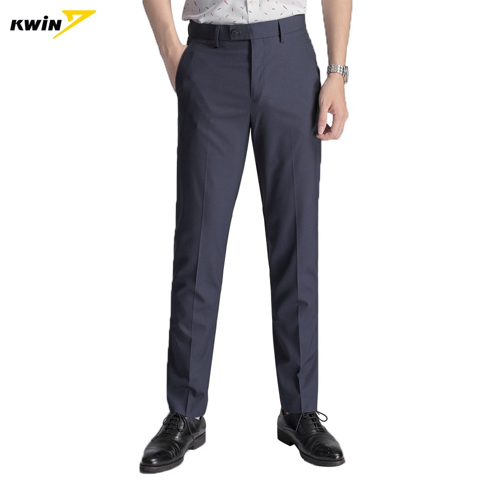 Quần âu nam Kwin cao cấp dáng suông nhẹ, mềm mại, thiết kế lịch lãm | BigBuy360 - bigbuy360.vn