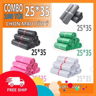 Combo 100 túi gói hàng, đóng hàng, tự dính cao cấp size size 25x35 cm
