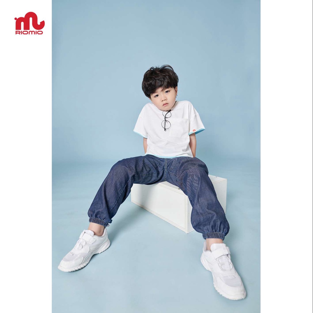 Quần jean unisex cho bé trai và bé gái 4-11 tuổi (18-40kg) RIOMIO cotton jean sợi coolmax phong cách Hàn Quốc QT - RM229