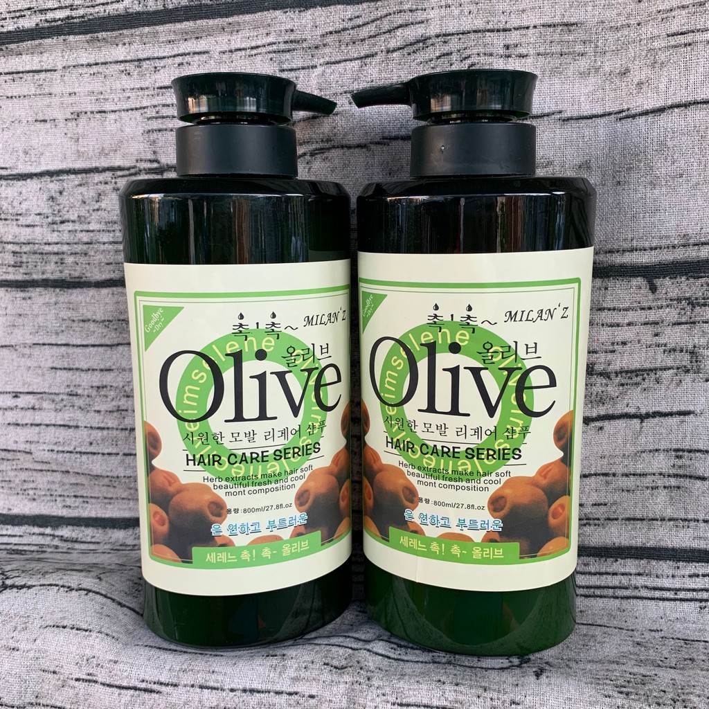Combo chai gội xã oliu hàn quốc