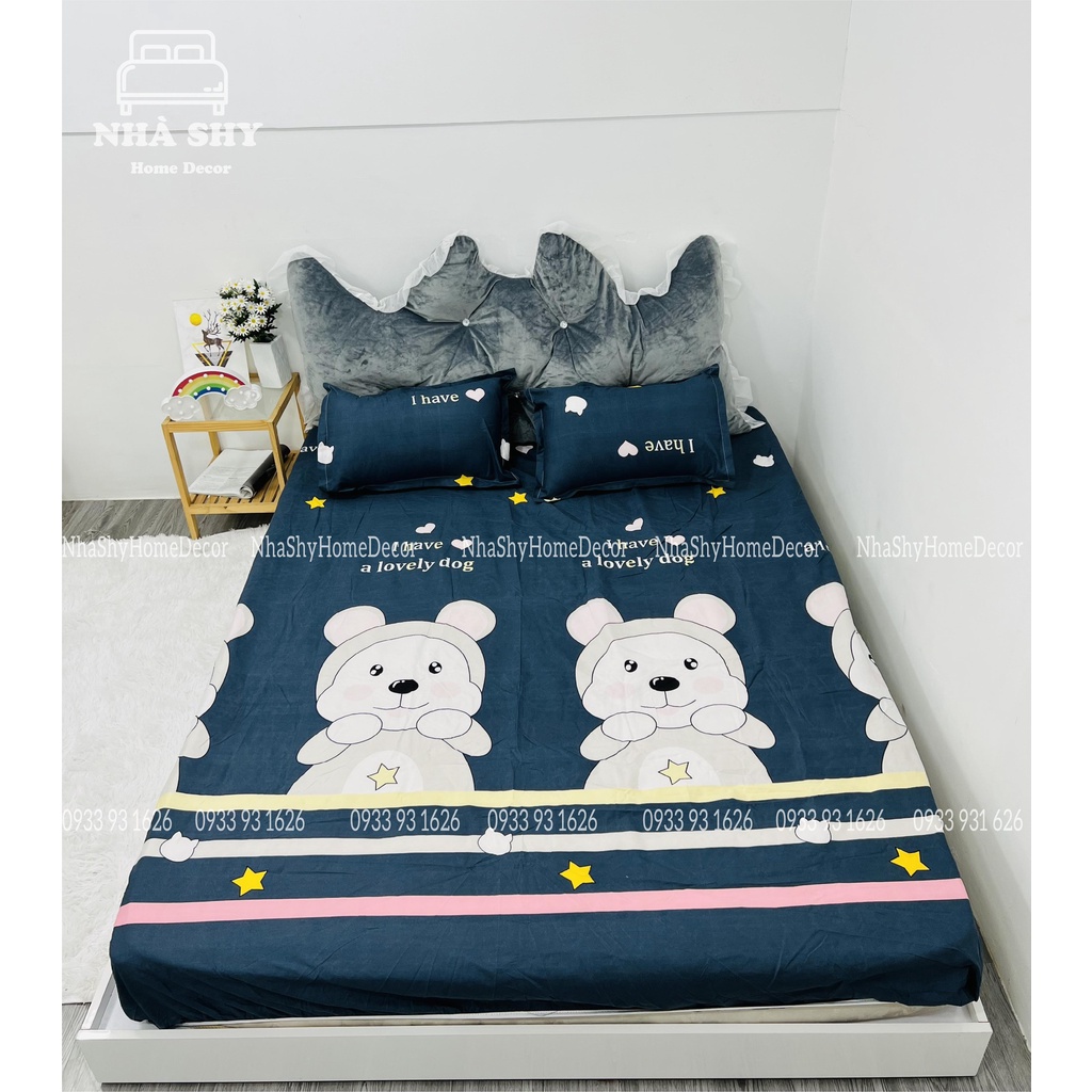 Bộ Ga Giuờng Cotton Poly 3 Món Chất Cotton Poly Hàng Việt Nam Sản Xuất - Set Ga + 2 Vỏ Gối Nằm | WebRaoVat - webraovat.net.vn