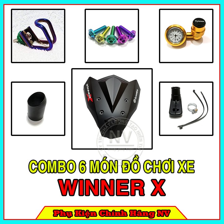 Combo 6 Món Đồ Chơi Xe Máy Winner X Gồm Mão Kim Cương Và Nhiều Phụ Kiện Khác