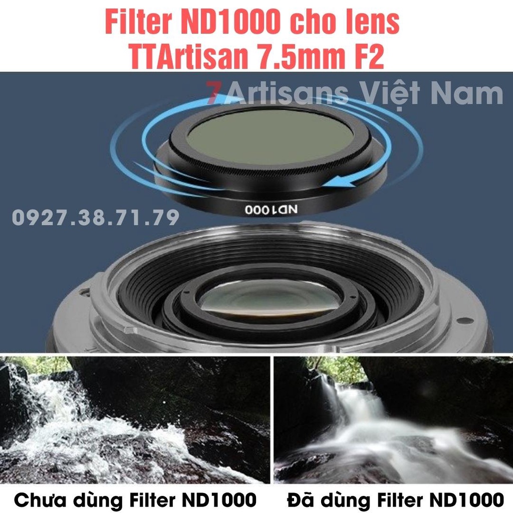 Kính lọc Filter ND1000 cho lens TTArtisan 7.5mm F2