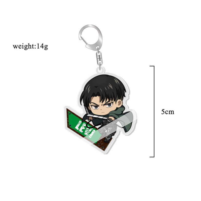 Móc khóa bằng nhựa Acrylic in hình Anime Attack On Titan thời trang