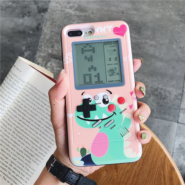 Ốp lưng điện thoại Tetris Apple 8plus Vibrato nữ máy chơi game 7p 6s cá tính sáng tạo x màu hồng mới