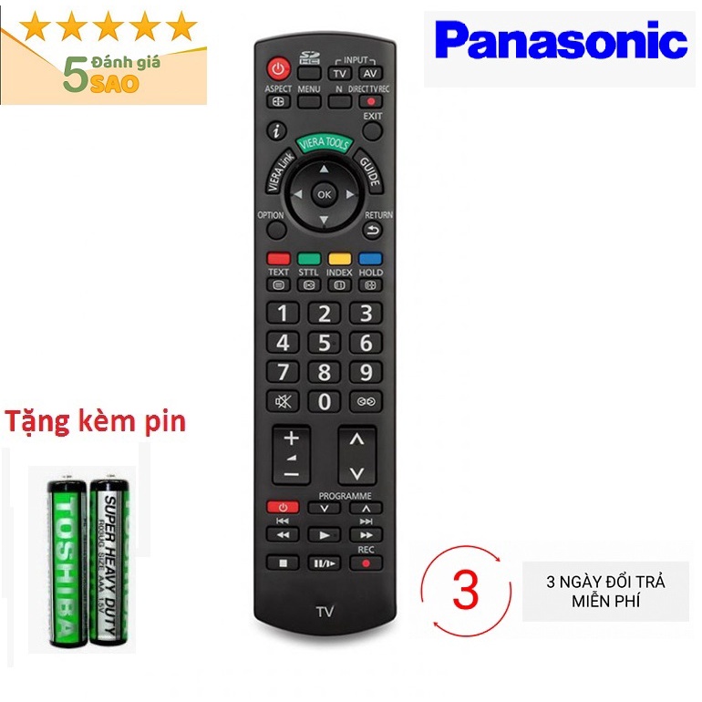 Điều Khiển TiVi Panasonic RM-D920 loại tốt thay thế khiển zin theo máy - tặng kèm pin chính hãng