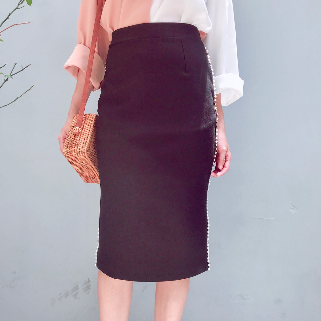 CHÂN VÁY BÚT CHÌ XẺ - CHÂN VÁY XẺ ĐÍNH NGỌC | BigBuy360 - bigbuy360.vn