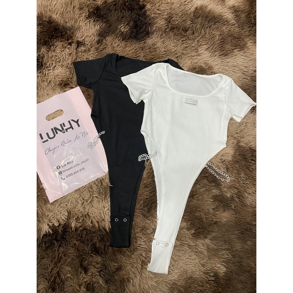 Áo Bodysuit Áo Croptop Khoét Eo Tôn Dáng Chất Cotton Mịn Siêu Đẹp