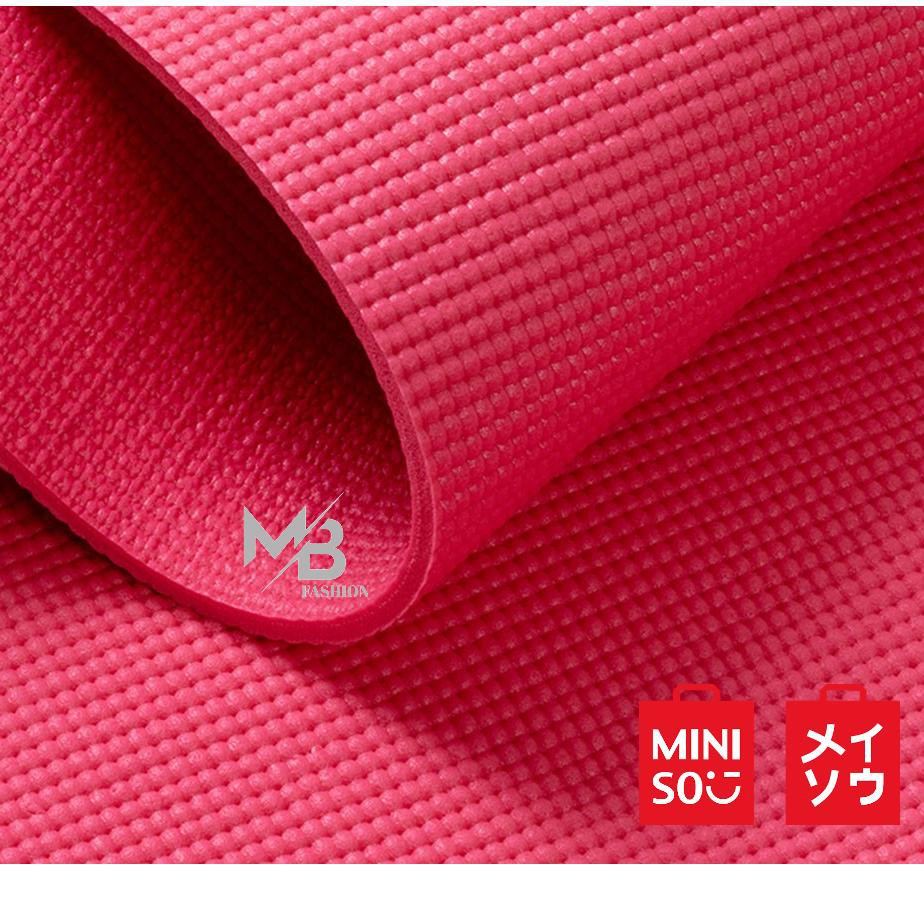 Thảm Tập Yoga 6rd Mb - Miniso Bằng Cao Su Mềm Chống Trượt Dày 3mm 6mm