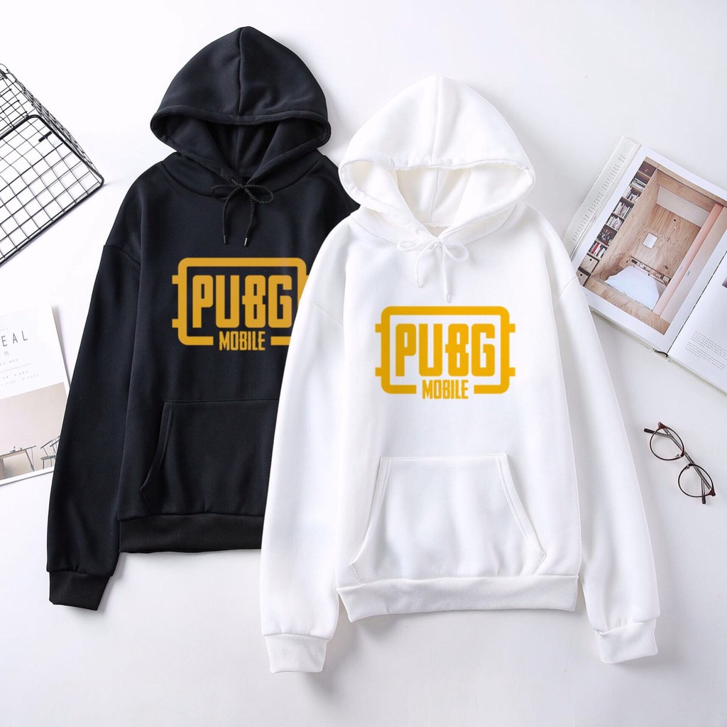 Áo nỉ Hoodie thu đông PUBG Mobile chất nỉ bông, form suông rộng unisex, có mũ