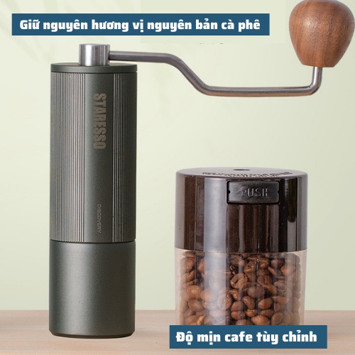 Cối Xay cà phê Staresso Lưỡi Dao Titanium máy pha cà phê mini cầm tay cao cấp Chính Hãng Bảo Hành 12 Tháng