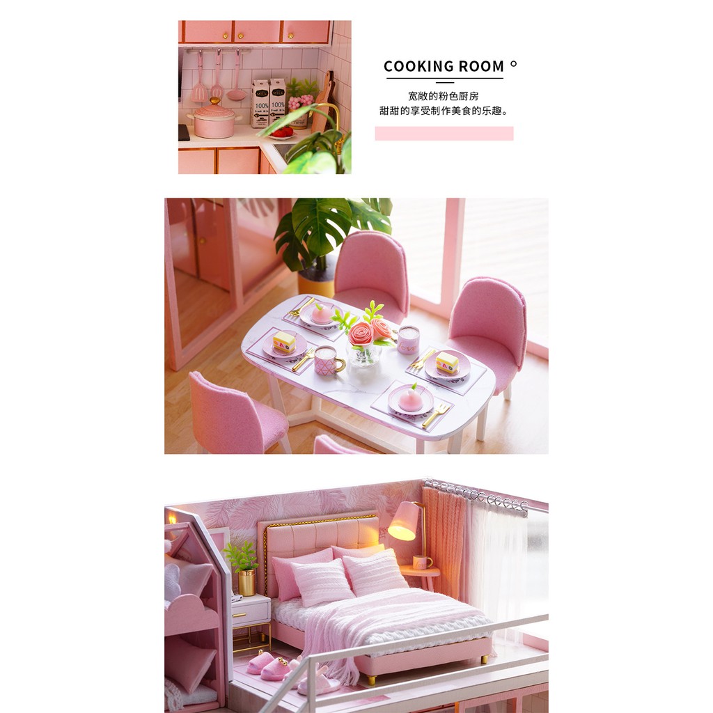 Đồ chơi Nhà búp bê Meet Little Beautiful Tặng kèm bộ dụng cụ