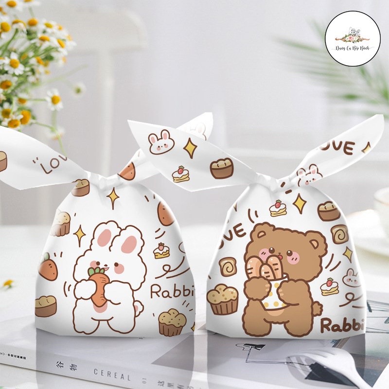 Túi Cột Tai Thỏ Cute Đựng Bánh Kẹo ( Sản phẩm bán lẻ)