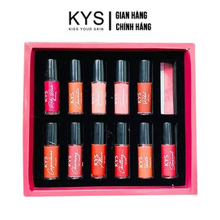 Bộ Son 11 Màu Lâu Trôi Mềm Môi KYS chocolate matte liquid lipstick
