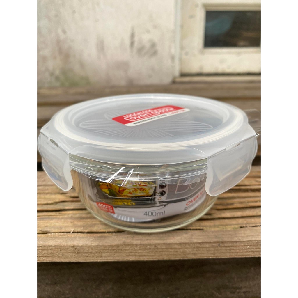 Hộp thủy tinh chịu nhiệt Lock&Lock 400ml - Hộp đựng thực phẩm - Hàng chính hãng 100% y hình kèm video
