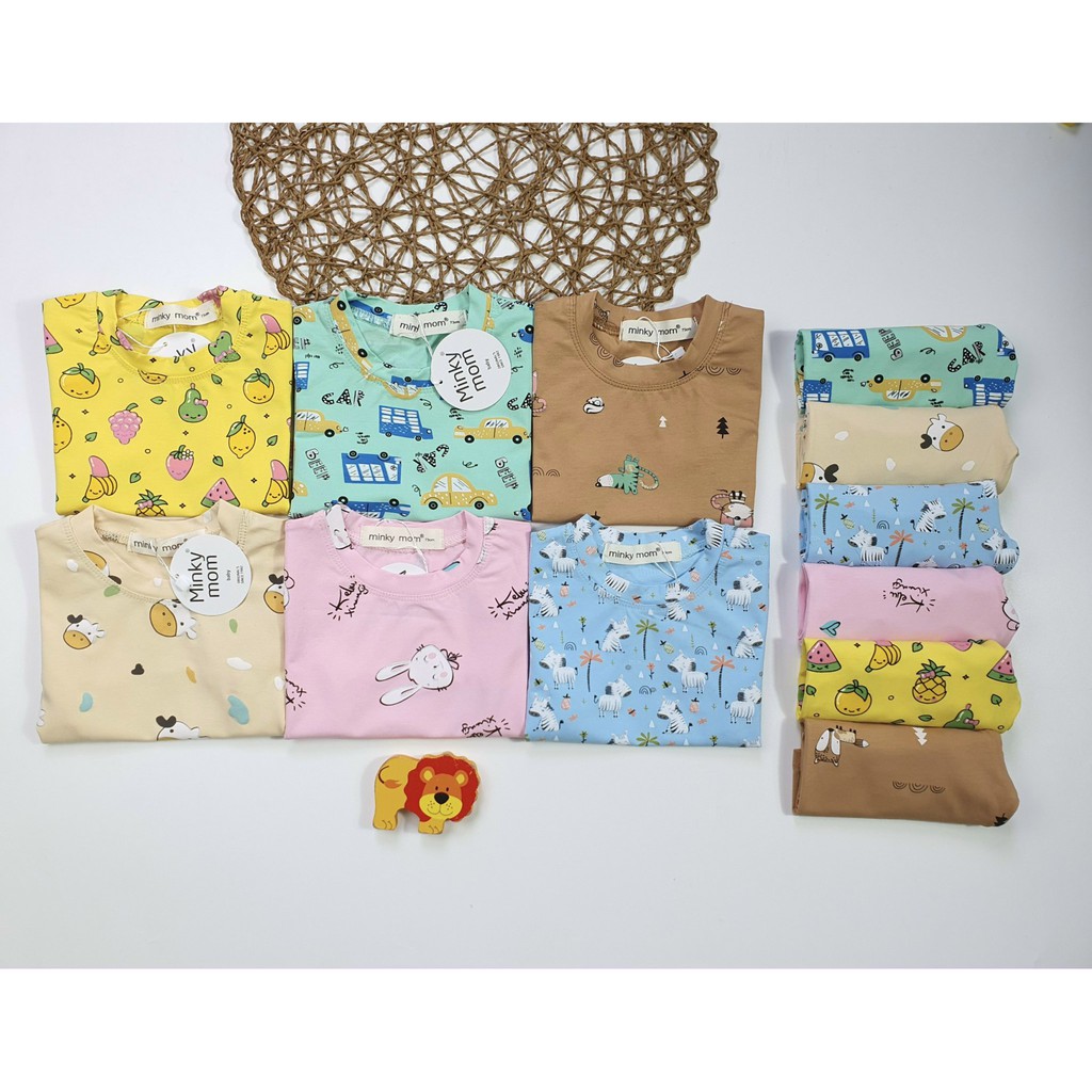 Bộ Cộc Tay Minky Mom 100% Cotton In Họa Tiết 6 Màu Cực Đẹp Cho Bé NamKidShop (QATE270)