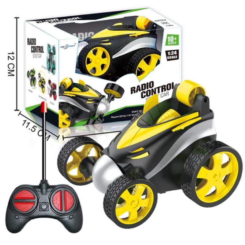 Xe mô hình điều khiển từ xa quay 360 độ mini rc stunt toy car 360 degrees