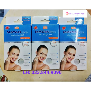 Miếng dán mụn MAYAN Care Xanh 12+8