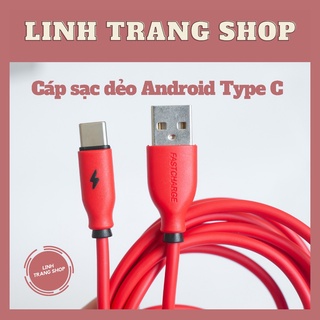 Cáp Sạc Android Dài 1m2 và 1m8 Chất Liệu Silicone Mềm Dẻo, Dây Sạc USB to Type C Quick Charge