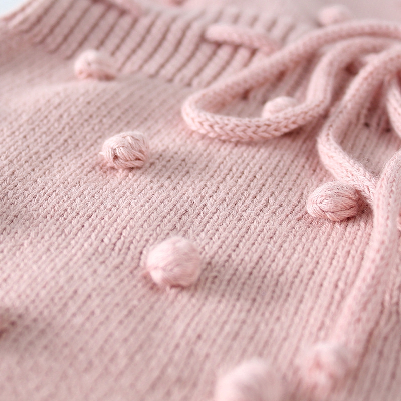 Áo len liền quần xinh xắn cho bé gái