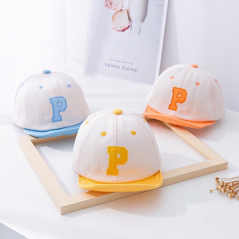 Mũ Nón Lưỡi Trai Cotton Kẻ Sọc Cho Bé