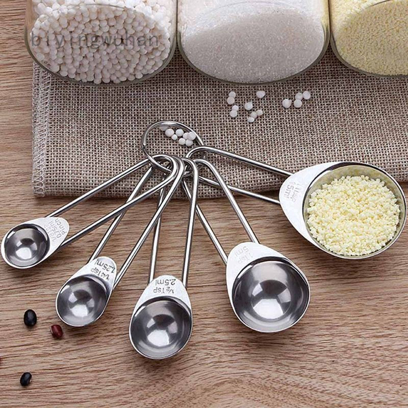 Set 5 Muỗng Đo Lường Bằng Thép Không Gỉ