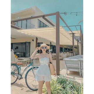 Set áo trắng 2 dây đính hoa + quần